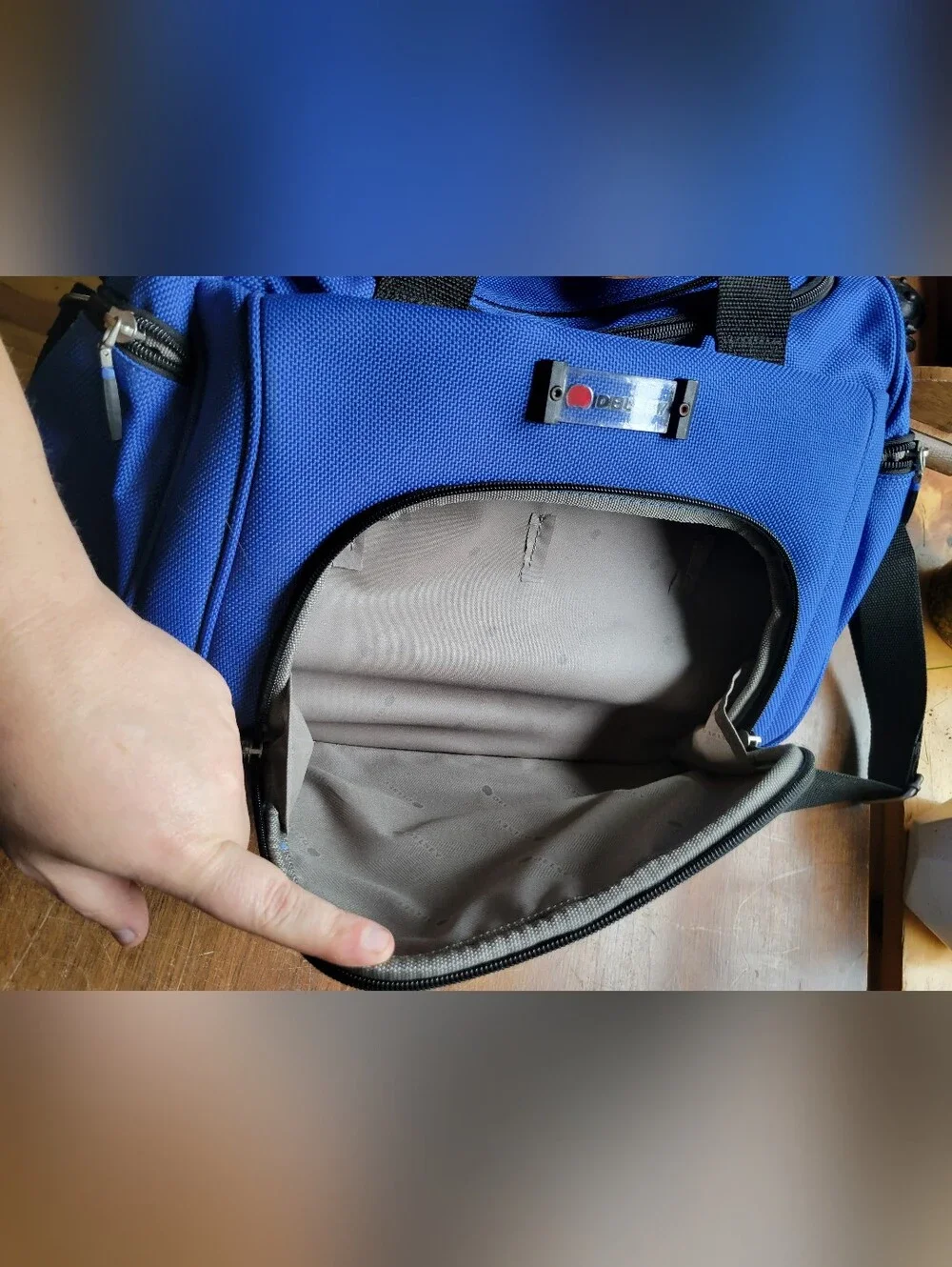 Delsey Carry-On Blue Weekender Travel Overnight Bag Shoulder Strap